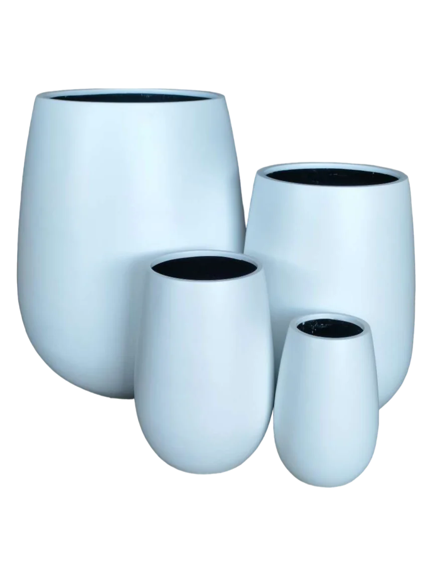Tall Vase Fibrecrete Pot – Set of 3