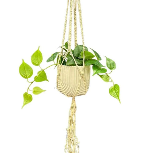EDEN Gypsy Macrame Plant Hanger – 115cm (Natural Cotton)