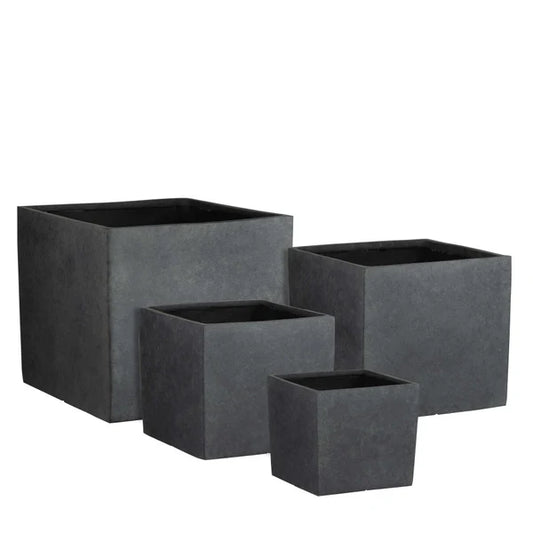Eco Square Fibrecrete Pot – Set of 4