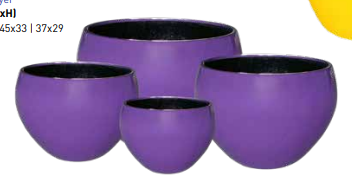 Kona Fibreglass Colored Planter Set of 4