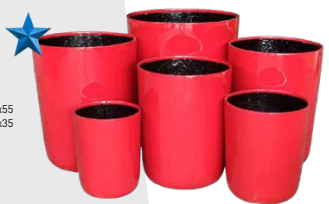 Long John Fibreglass Colored Planter Set